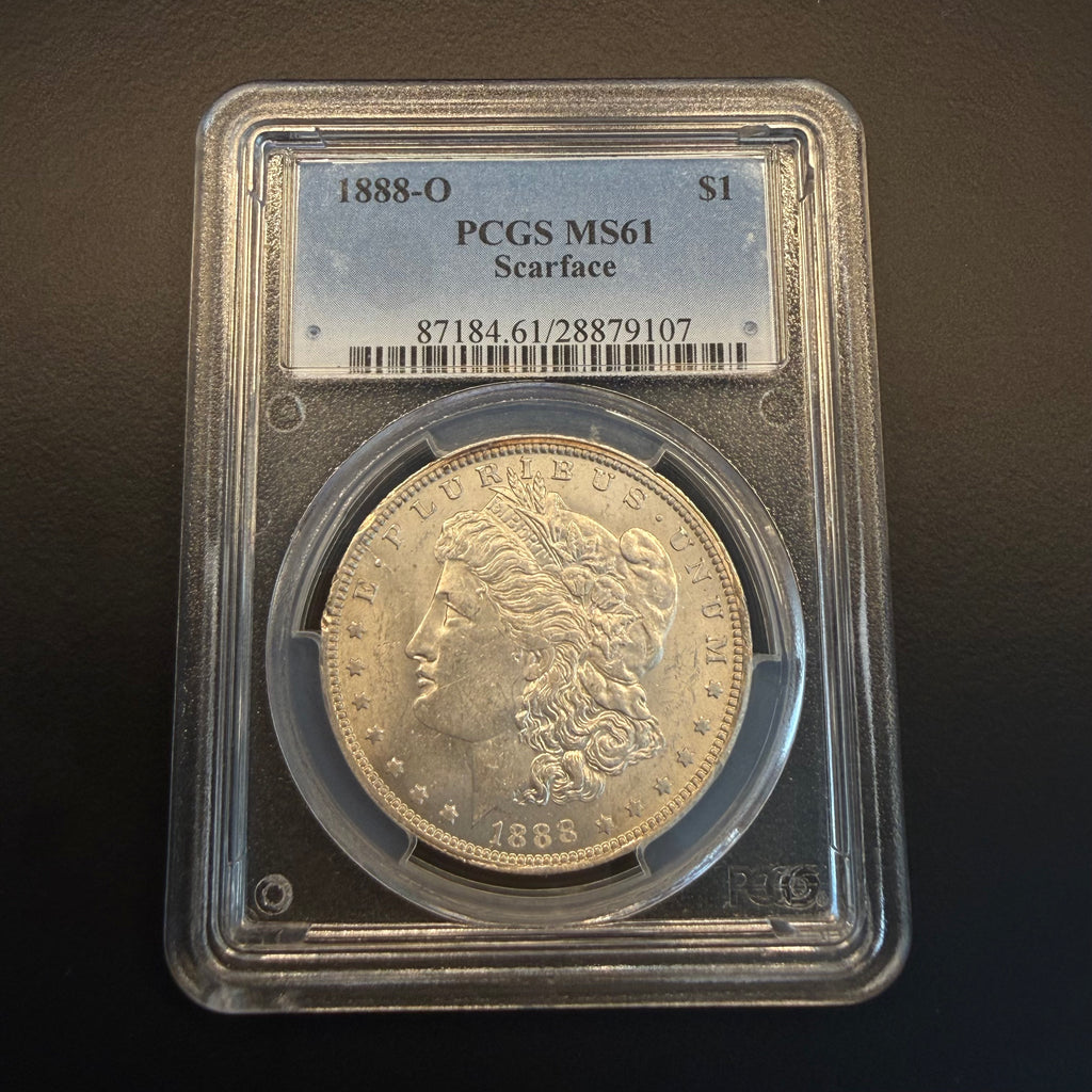 Morgan Dollar, 1888-O, PCGS MS61, Scarface, The King Of VAMs
