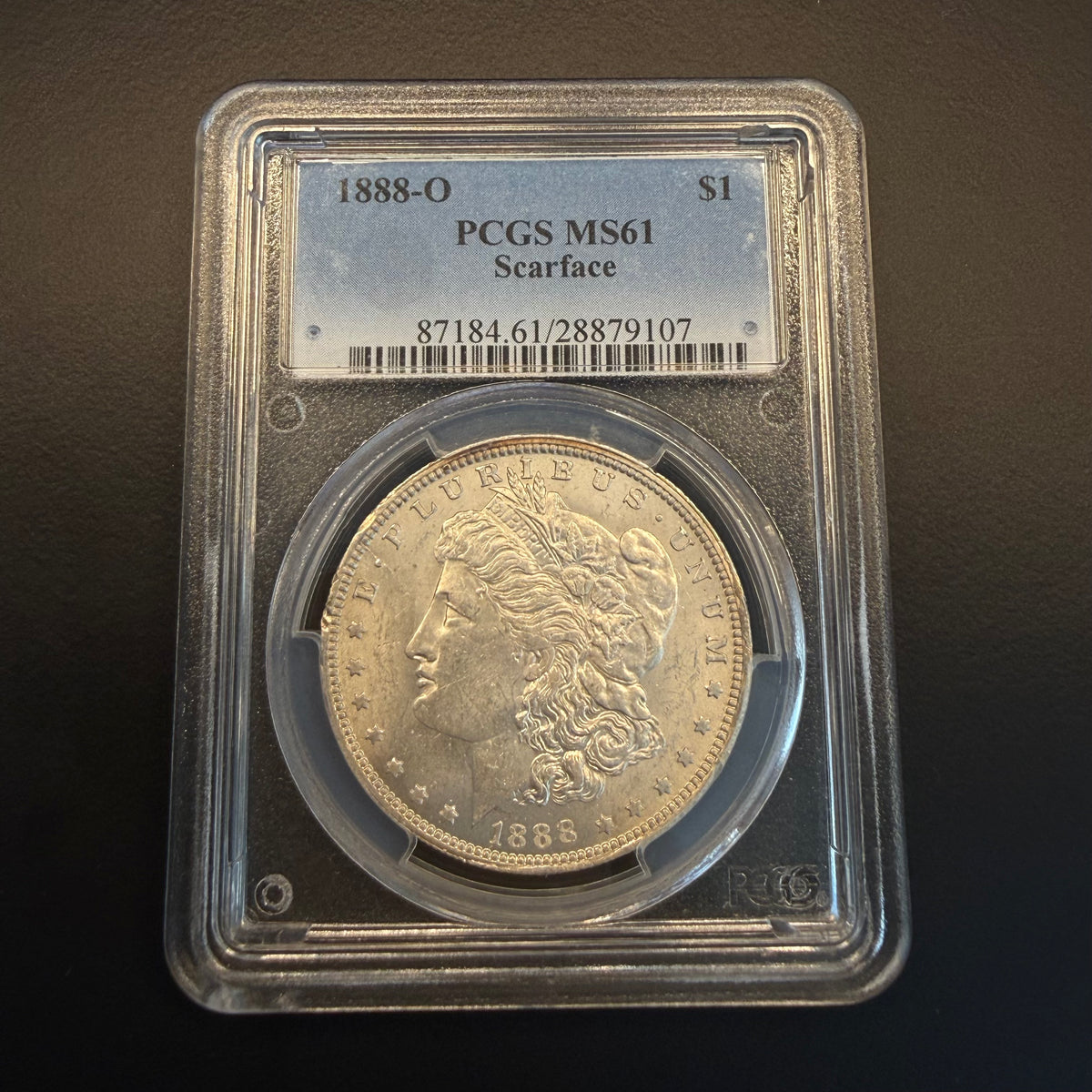 Morgan Dollar, 1888-O, PCGS MS61, Scarface, The King Of VAMs
