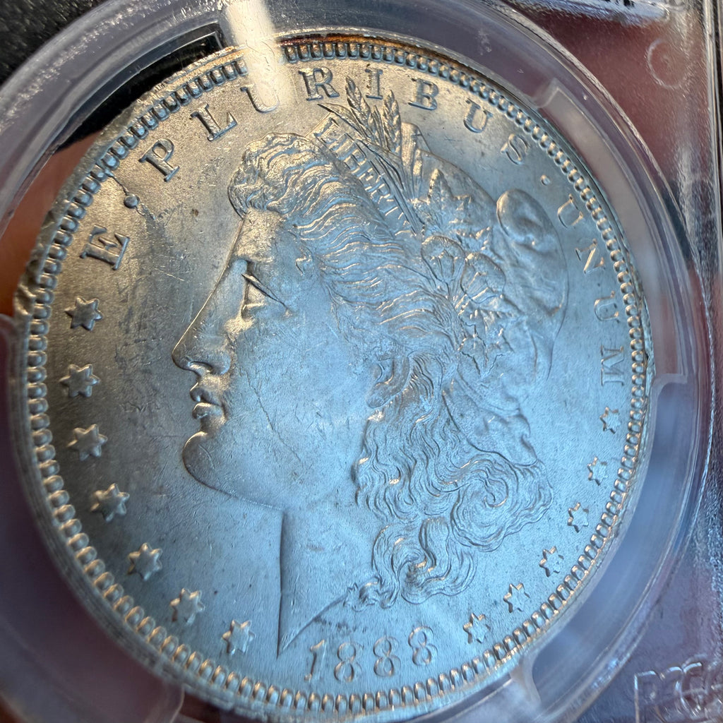 Morgan Dollar, 1888-O, PCGS MS61, Scarface, The King Of VAMs