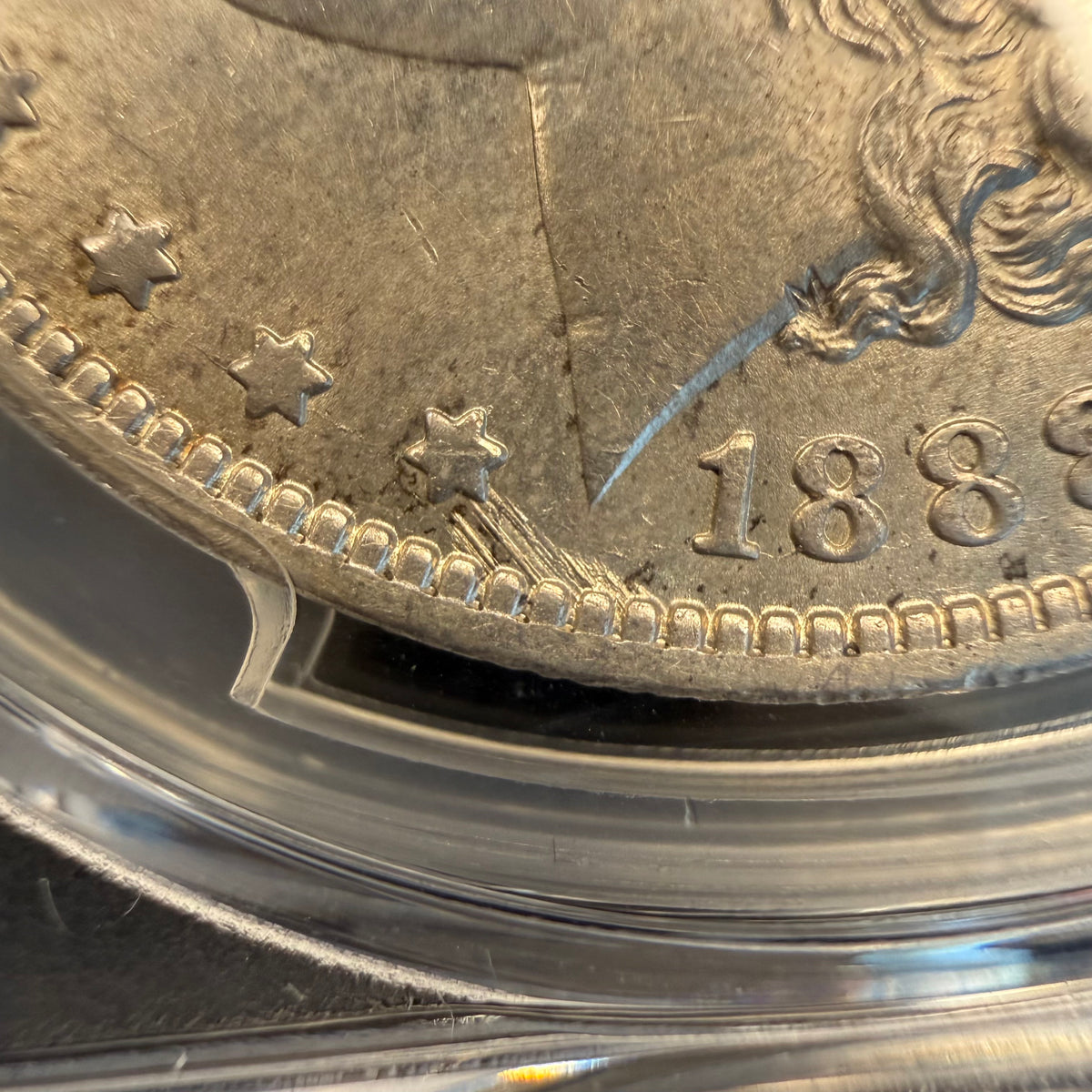 1888-O, PCGS AU53, Hit List, VAM 7A Shooting Star, Morgan Dollar