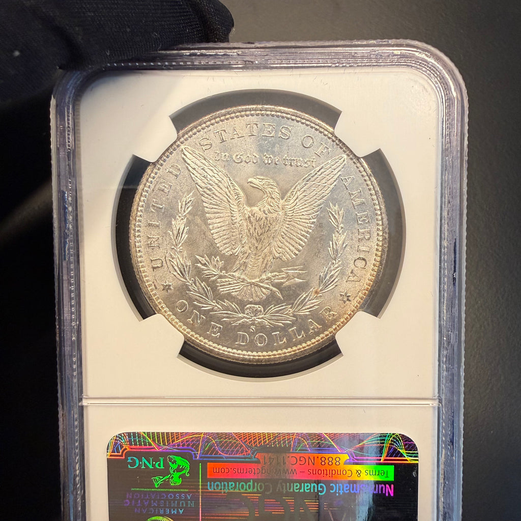 1880-S, NGC MS 67, Monster Rainbow Toner, Morgan Dollar