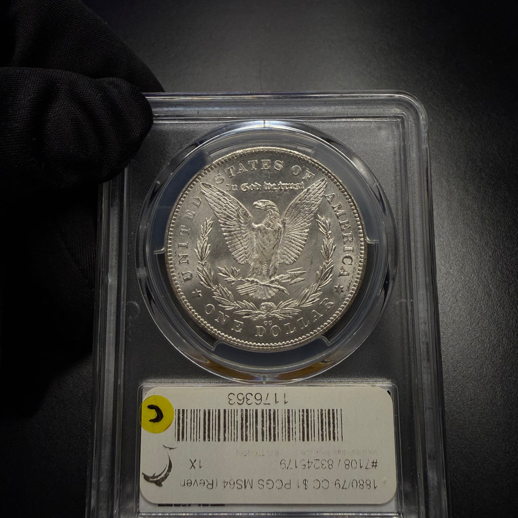 1880/79-CC, PCGS MS64, Reverse of 1878, Morgan Dollar