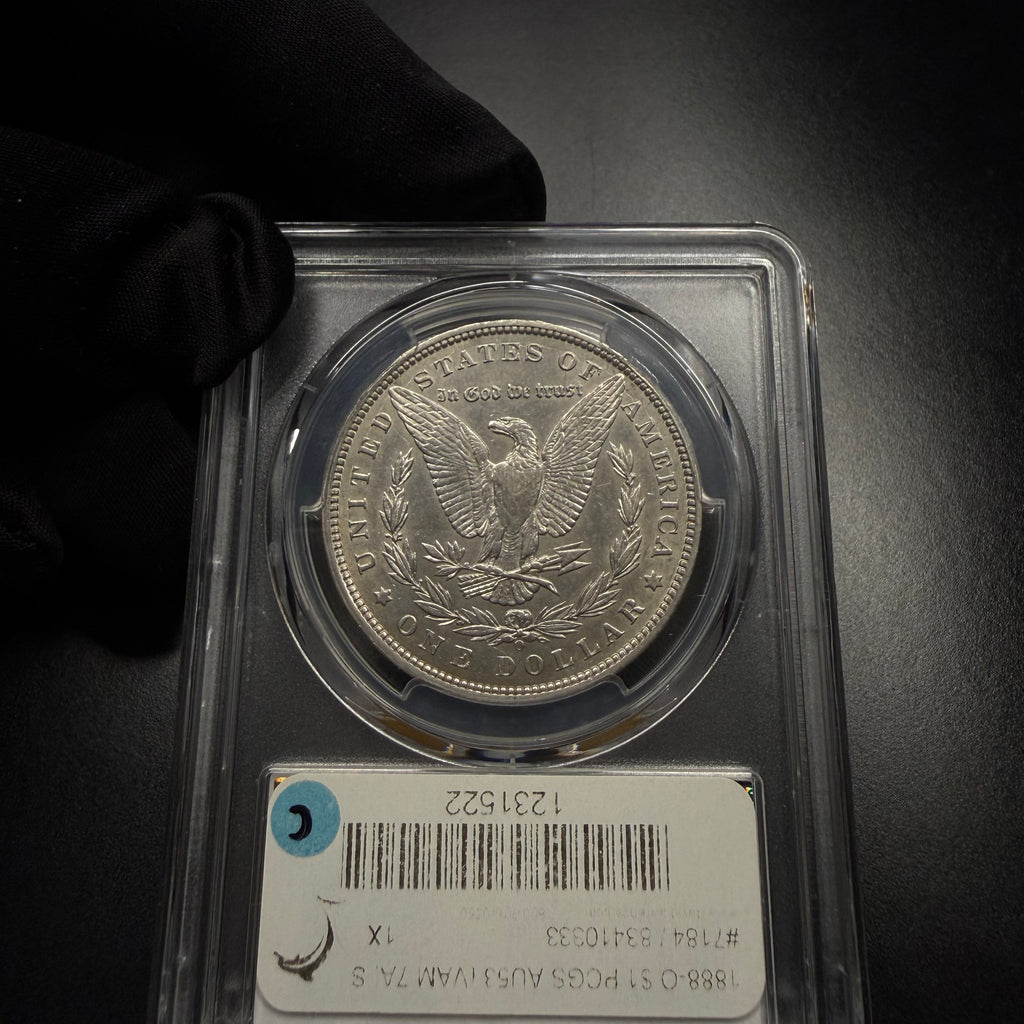 1888-O, PCGS AU53, Hit List, VAM 7A Shooting Star, Morgan Dollar