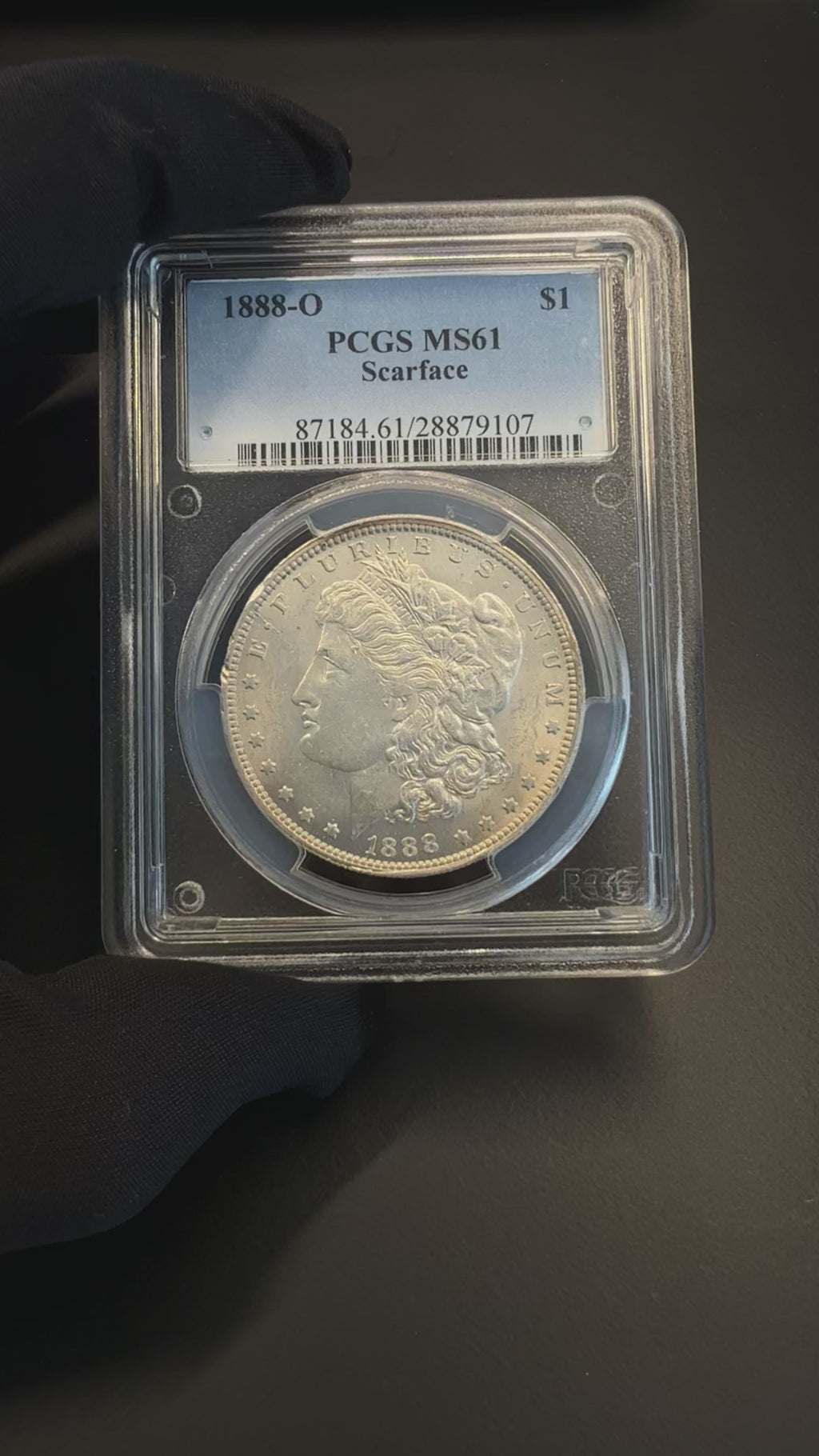 Morgan Dollar, 1888-O, PCGS MS61, Scarface, The King Of VAMs