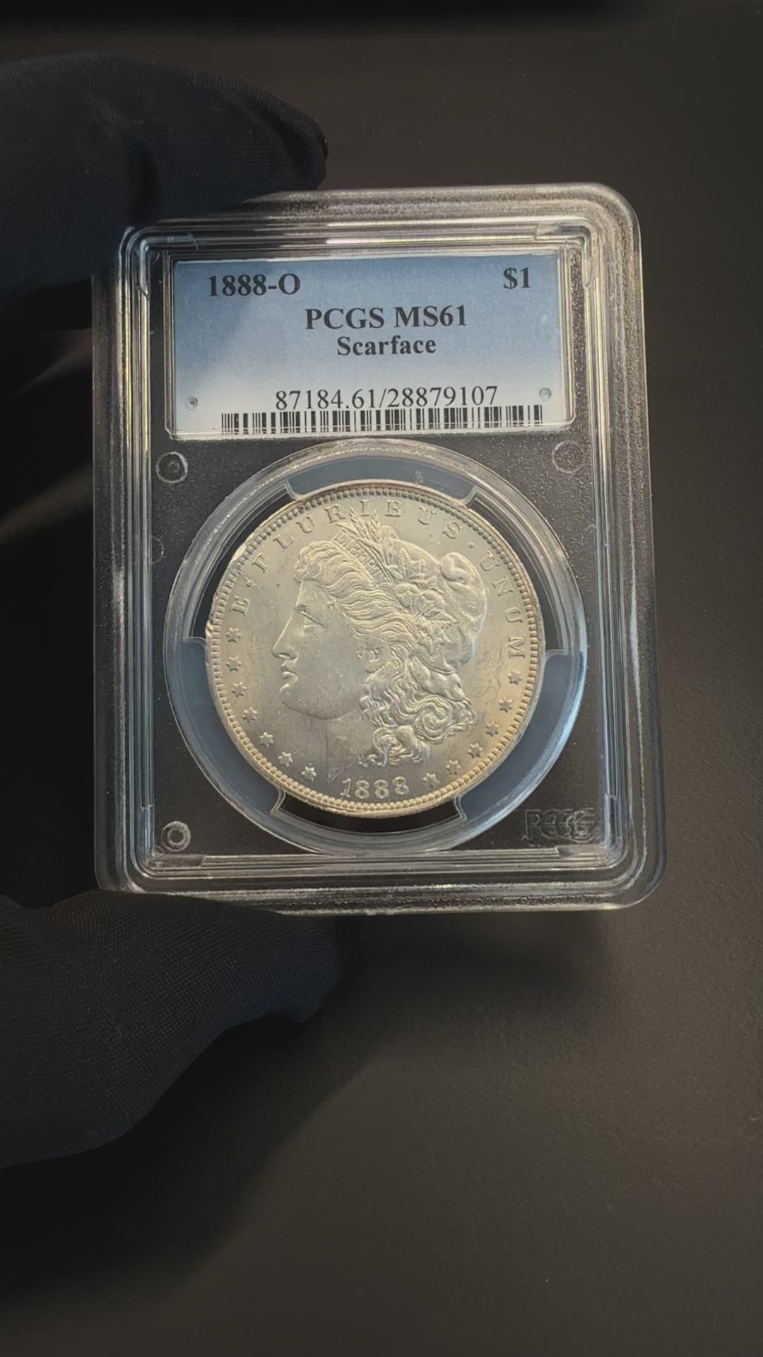 Morgan Dollar, 1888-O, PCGS MS61, Scarface, The King Of VAMs